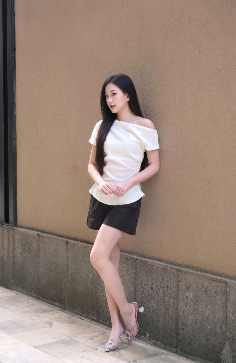 Quần short kaki túi hộp chéo màu đen LABAVISTA B499